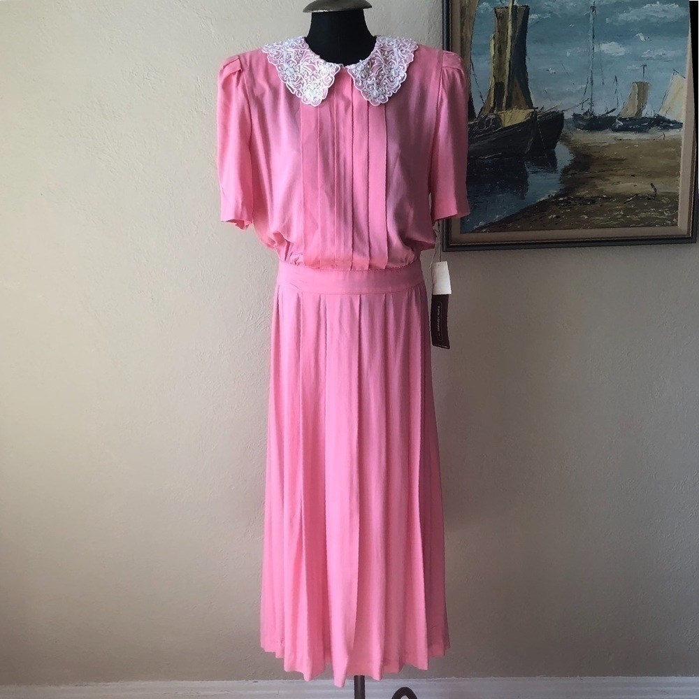 ๐
บnwt 1980s pink Karin Stevens size 14 dress
